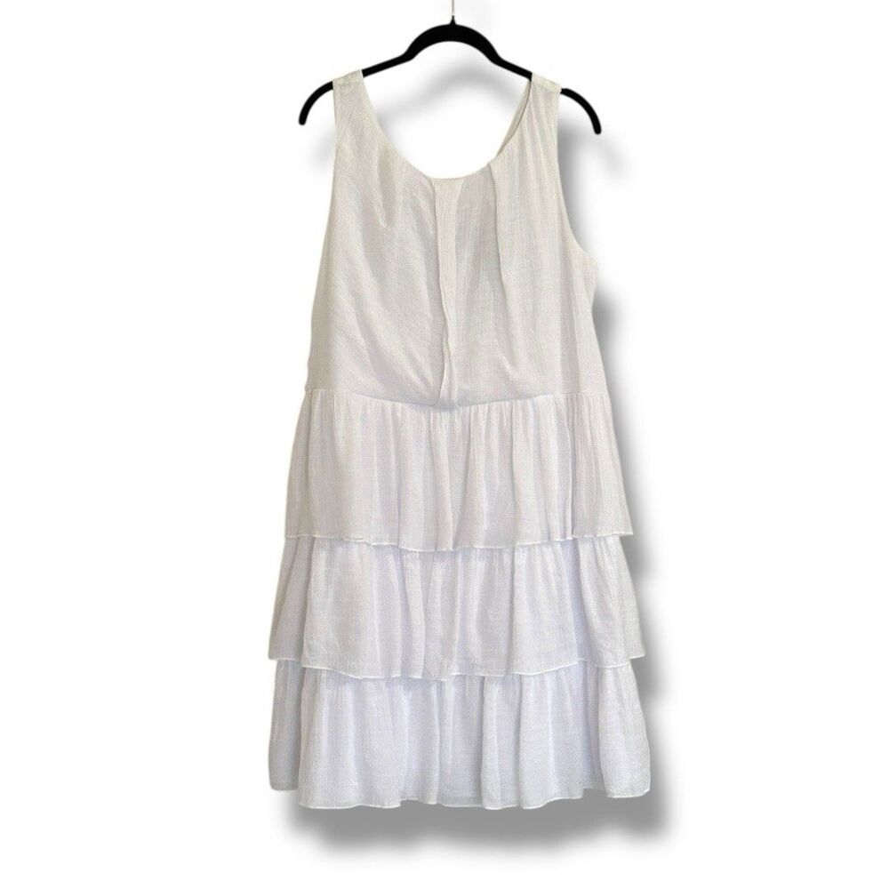 Paper Doll Sleeveless White Tiered Dress Size 18